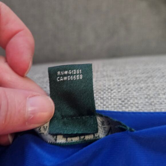 Ralph Lauren Blue and Black Long Sleeve Body Con Color Block Dress Size Med - Picture 7 of 10